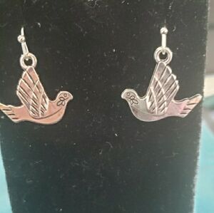 Hand Crafted  Peace Dove Earrings